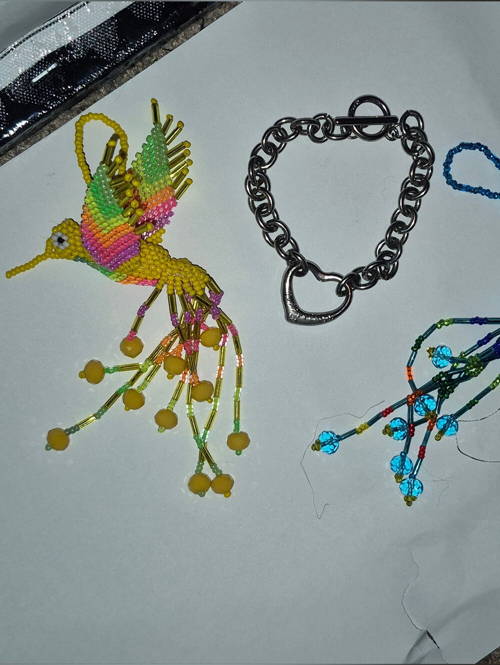 Handmade Beaded Parrot Keychain - Multicolor Tiffiny&co